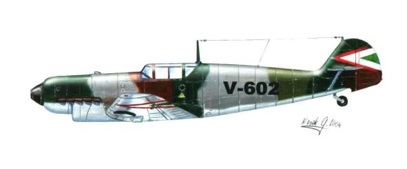Bf-109 D1, 1941 (Fot csak a fehrkeresztes hadijelrl van, az k alak csak felttelezs az tads ve miatt.)